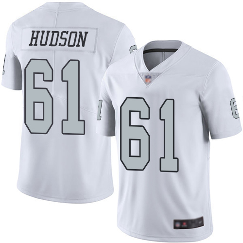 Men Oakland Raiders Limited White Rodney Hudson Jersey NFL Football #61 Rush Vapor Untouchable Jersey->oakland raiders->NFL Jersey